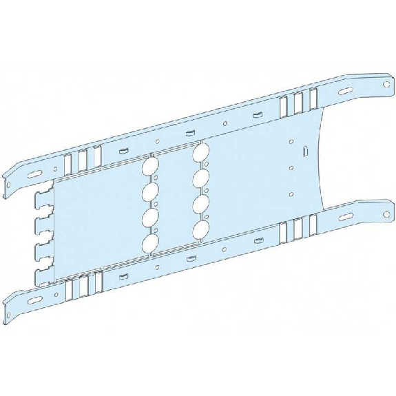 Plaque de fond en acier blanc 650x192mm 4 modules pour NSX-INS250 H fixe PrismaSeT P LVS03412-Lire la description