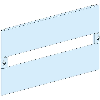 Piastra frontale Bianca in acciaio 500x200mm 24 moduli per guida DIN PrismaSeT G P  LVS03204