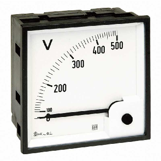 Voltmetro AC 500V inserzione diretta 72x72mm RQ72E AN25DDC500-Lire la description