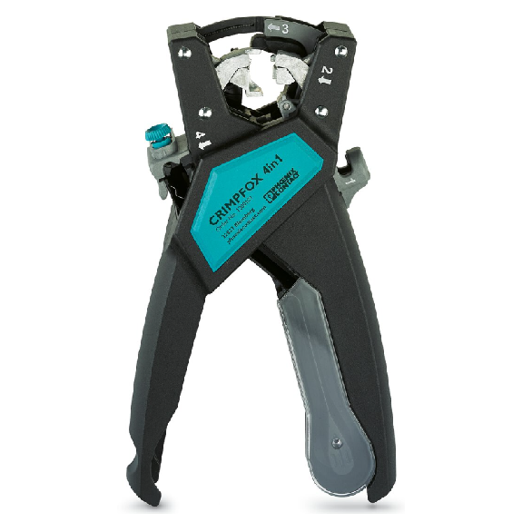 Crimpatrice 4 in 1 taglio spelatura crimpatura e twistatura Crimpfox 1200101-Leggi tutto