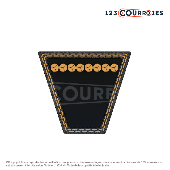 TEXROPE - S84 - Classic Correa trapezoidal D124 TEXROPE - S84 - Classic Correa trapezoidal D124-Leer más