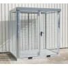 Gasflaschencontainer B2115xT1570xH2260mm verzinkt mit Dach mit Tränenblechboden