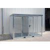 Gasflaschencontainer B3135xT2170xH2260mm verzinkt, mit Dach und Gitterrostboden