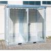Gasflaschencontainer B2535xT1575xH2260mm verzinkt mit Dach mit Tränenblechboden
