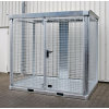 Gasflaschencontainer B2535xT1575xH2260mm verzinkt mit Dach mit Tränenblechboden