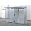 Gasflaschencontainer B3135xT2170xH2260mm verzinkt m.Dach m.Tränenblechboden