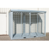 Gasflaschencontainer B3135xT1570xH2260mm verzinkt, mit Dach und Gitterrostboden