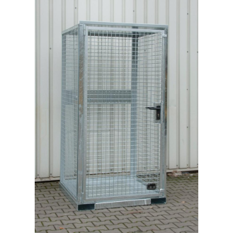 Gasflaschencontainer B1085xT1140xH2170mm verzinkt mit Dach mit Tränenblechboden-Beschreibung lesen