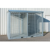 Gasflaschencontainer B3135xT1570xH2260mm verzinkt m.Dach m.Tränenblechboden