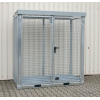 Gasflaschencontainer B2115xT1155xH2260mm verzinkt, mit Dach und Gitterrostboden