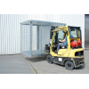 Gasflaschencontainer B2115xT1155xH2260mm verzinkt, mit Dach und Gitterrostboden