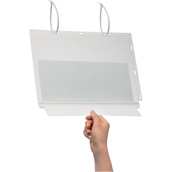 Dokumententasche B263xH340mm DIN A4 m.Kabelbinder transp.-Beschreibung lesen