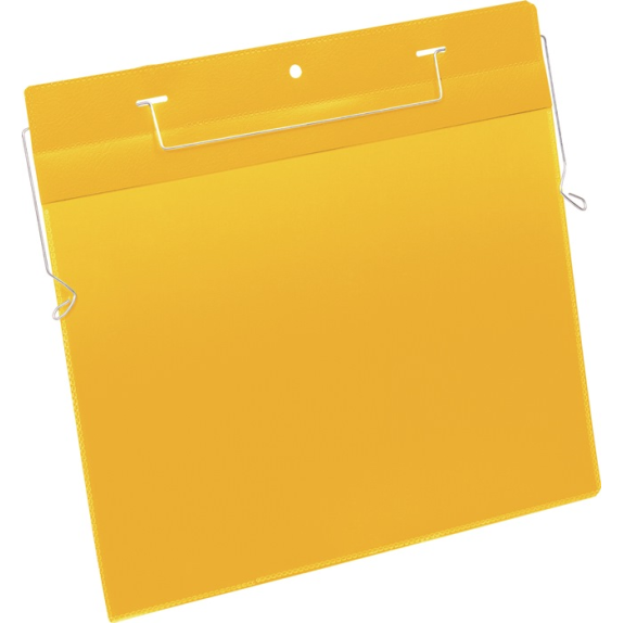 Dokumententasche B297xH210mm DIN A4 quer m.flex.Drahtbügel gelb 50-Beschreibung lesen
