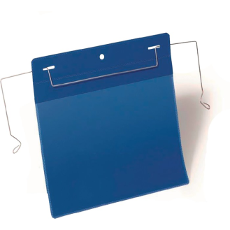 Dokumententasche B210xH148mm DINA5 quer m.flex.Drahtbügel blau Pak.a50St.-Beschreibung lesen