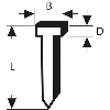 Tackernagel Typ 47, 1,8 x 1,27 x 23 mm, 1000er-Pack Tackernagel Typ 47, 1,8 x 1,27 x 23 mm, 1000er-Pack