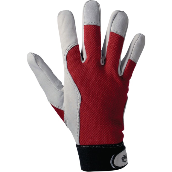 Handschuhe Griffy Gr.9 rot/nurfarben Ziegennappaleder/Interlock auf SB-Karte-Beschreibung lesen