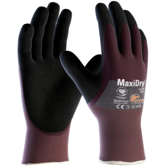 Handschuhe MaxiDry 56-425 Gr.7 violett/schwarz EN 388 PSA II G-Beschreibung lesen