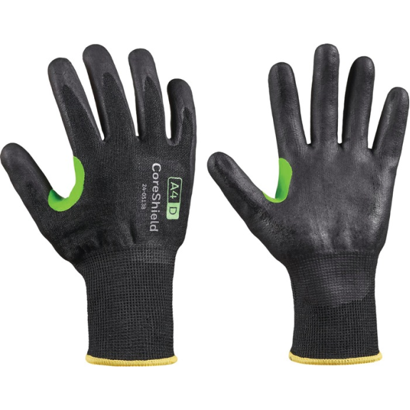 Schnittschutzhandschuhe CoreShield 13G A4/D Gr.9 schwarz EN 388 PSA II 10 PA-Beschreibung lesen