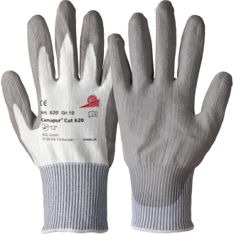 Schnittschutzhandschuhe Camapur Cut 620 Gr.10 weiß/grau HPPE EN 388 K.II 10 PA-Beschreibung lesen