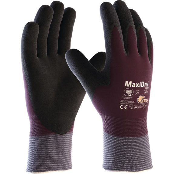 Kälteschutzhandschuh MaxiDry Zero 56-451 Gr.9 lila/schwarz EN 388,511 K.II-Beschreibung lesen