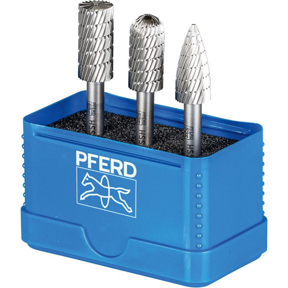 Frässtift-Satz HSS 12mm 3-teilig, A ST-C-K Ø12mm, Zahnung Z3 Frässtift-Satz HSS 12mm 3-teilig, A ST-C-K Ø12mm, Zahnung Z3-Beschreibung lesen