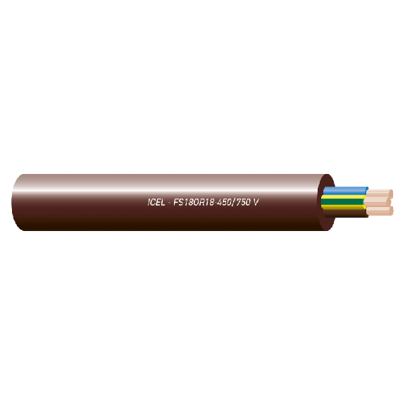 Cavo multipolare FS18OR18 450/750V 4G2.5mmq antifiamma Marrone-Leggi tutto