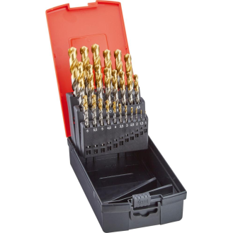 Spiralbohrer-Set DIN338 HSS TiN-TIP 1,0-13,0mm um 0,5mm steigend 25-teilig FORMA-Beschreibung lesen