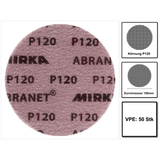 Haftschleifscheibe ABRANET Grip 150mm K.120 f.HO/Metall/Lack/Ku.-Beschreibung lesen