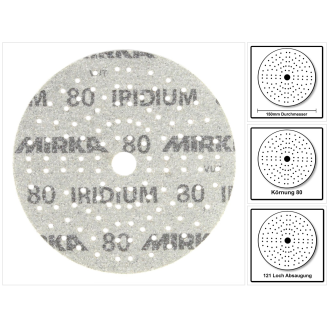 Haftschleifscheibe IRIDIUM Grip 121L 150mm K.80 f.HO/Metall/Lack/Ku.-Beschreibung lesen