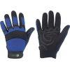 Kunstlederhandschuhe ter Gr.10 schwarz/blau Kunstleder