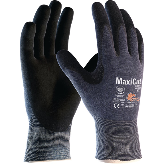 Schnittschutzhandschuhe MaxiCut Ultra 44-3745 Gr.8 blau/schwarz EN 388 PSA II-Beschreibung lesen