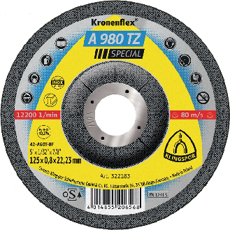 Trennscheibe A 980 TZ Special D125x0,8mm gekr.INOX Bohr.22,2m-Beschreibung lesen