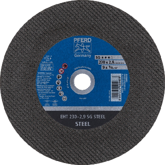 Trennscheibe SG STEEL D230x2,9mm ger.STA Bohr.22,2m-Beschreibung lesen