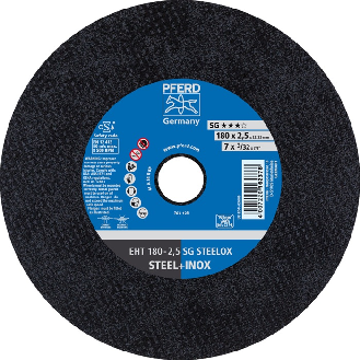 Trennscheibe SG STEELOX D180x2,5mm ger.INOX Bohr.22,2m-Beschreibung lesen