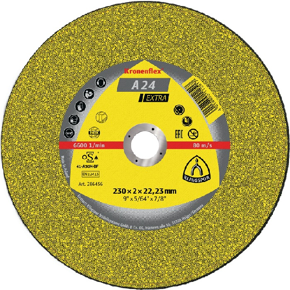Trennscheibe A 24 Extra D230xB2mm Bohrung 22,2m mittelhart GER Drehz.6600U/min-Beschreibung lesen
