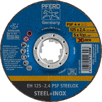 Trennscheibe X-LOCK PSF STEELOX D125x2,4mm ger.INOX Bohr.22,2m-Beschreibung lesen