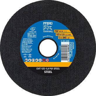 Trennscheibe PSF STEEL D125x1mm ger.STA Bohr.22,2m-Beschreibung lesen