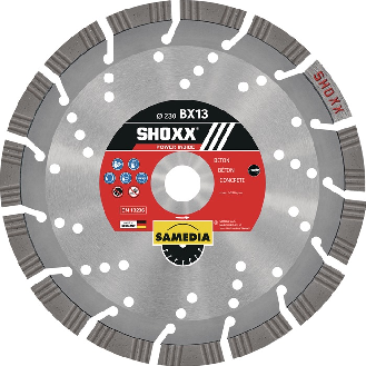 trennscheibe SHOXX BX13 D.230mm Bohr.22,2m lasergeschweißt-Beschreibung lesen
