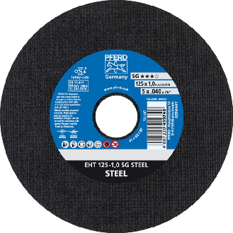 Trennscheibe SG STEEL D125x1mm ger.STA Bohr.22,2m-Beschreibung lesen