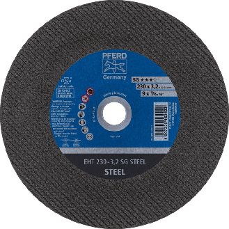 Trennscheibe SG STEEL D230x3,2mm ger.STA Bohr.22,2m-Beschreibung lesen