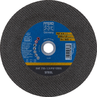 Trennscheibe PSF STEEL D230x1,9mm ger.STA Bohr.22,2m-Beschreibung lesen