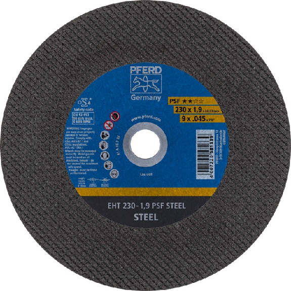 Trennscheibe PSF ACIER D125x2,4mm ger.STA Bohr.22,2m-Leggi tutto