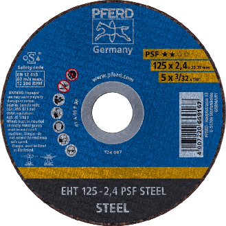 Trennscheibe PSF STEEL D125x2,4mm ger.STA Bohr.22,2m-Beschreibung lesen