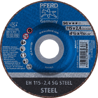 Trennscheibe SG STEEL D115x2,4mm gekr.STA Bohr.22,2m-Beschreibung lesen