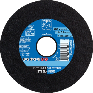 Trennscheibe SGP STEELOX D115x0,8mm ger.INOX Bohr.22,2m-Beschreibung lesen