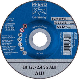 Trennscheibe SG ALU D125x2,4mm gekr.Alu.Bohr.22,2m-Beschreibung lesen