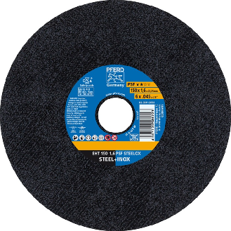 Trennscheibe PSF STEELOX D150x1,6mm ger.INOX Bohr.22,2m-Beschreibung lesen