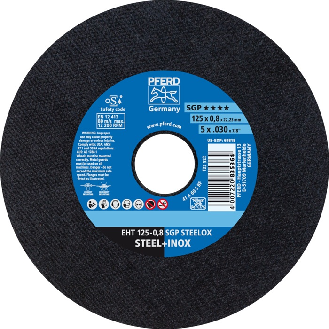 Trennscheibe SGP STEELOX D125x0,8mm ger.INOX Bohr.22,2m-Beschreibung lesen