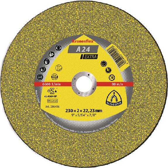 Trennscheibe A 24 Extra D115x2,5mm gekr.STA Bohr.22,2m-Lire la description