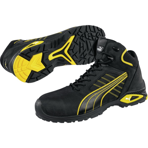 Sicherheitiefel Ams.Mid Gr.44 schwarz/gelb S3L FO SR EN20345 Leder-Beschreibung lesen
